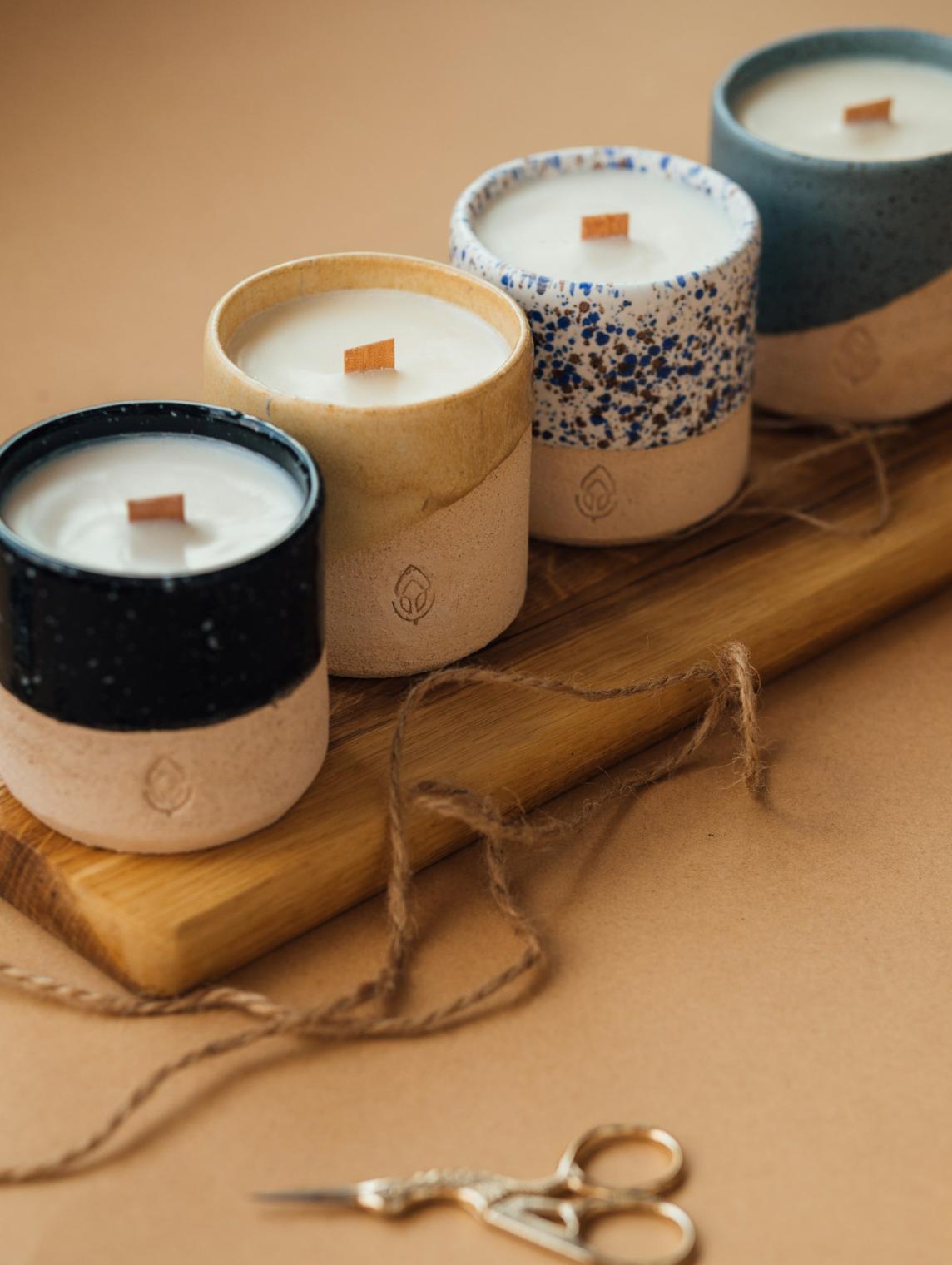Ceramic Candle Trio